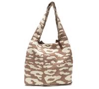 Handtasche Einkaufstasche - Shopper Lois in taupe/creme Leo - aus Frottee