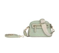 Handtasche GABOR "Ophelio", Damen, Gr. B/H/T: 20,5cm x 14,5cm x 6cm, mint, Lederimitat, Leinenoptik, aufgeraut, gepflegt, Taschen Handtasche, Damen Umhängetasche, Schultertasche in Bastoptik (57830332