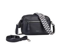 Handtasche GABOR "Silena", Damen, Gr. B/H/T: 22cm x 15cm x 7cm, blau, Polyurethan, clean, gepflegt, geprägtes Muster, unifarben, Taschen Handtasche, hochwertig gewebte Gurtband und ein filigranes Logo