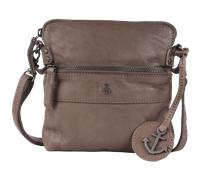 Handtasche HARBOUR 2ND "Taliza2", Damen, Gr. B/H/T: 18cm x 19cm x 4cm, braun (dusty), Leder, Taschen Handtasche, Damen, Handtasche, Umhängetasche, Schultertasche mit Logoanhänger (87025713-0) dusty