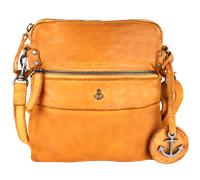 Handtasche HARBOUR 2ND "Taliza2", Damen, Gr. B/H/T: 18cm x 19cm x 4cm, mustard, Leder, Taschen Handtasche, Damen, Handtasche, Umhängetasche, Schultertasche mit Logoanhänger (46956364-0) mustard