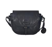 Handtasche HARBOUR 2ND "Theresia", Damen, Gr. B/H/T: 25cm x 17cm x 8cm, schwarz, Rindsleder, Taschen Handtasche, Damen Unhängetasche, Schultertasche mit Steckverschluss (21516920-0) schwarz