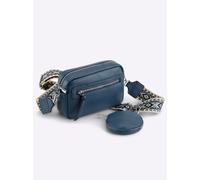 Handtasche HEINE, Damen, Gr. B/H/T: 19cm x 14cm x 8cm, blau (marine), Microfaser, Viskosemischung, unifarben, Taschen Handtasche (83667469-0) marine