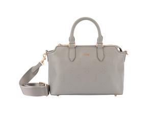 Handtasche JOOP "decoro edition lauren handbag shz", Damen, Gr. B/H/T: 30cm x 20,5cm x 11cm, grau, Lederimitat, Taschen Handtasche, Damen Umhängetasche mit abnehmbarem und verstellbarem Schulterriemen