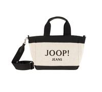 Handtasche JOOP JEANS "calduccio tela yvette handbag shz", Damen, Gr. B/H/T: 26,5cm x 21cm x 14cm, schwarz, Textil, Taschen Handtasche, Damen Umhängetasche mit plakativem Logo (21867363-0) schwarz