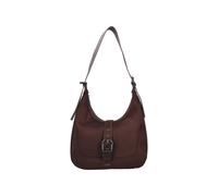 Handtasche RIEKER, Damen, Gr. B/H/T: 31cm x 24cm x 9,5cm, dunkelbraun, Textil, unifarben, Taschen Handtasche, Umhängetasche, Beuteltasche mit Reißverschluss (78515432-0) dunkelbraun