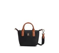 Tommy Hilfiger Henkeltasche mit Logo-Applikation aus Metall Modell 'POPETTE MICRO' in Black, Größe 1