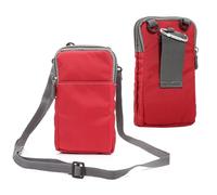 Handy Gürteltasche Damen Vertikal, Rot Damen Schultertasche mit Handytasche, Universal Handytasche mit Gürtelschlaufe Handy Hüfttasche Brieftasche Outdoor Schultertasche Handtasche mit Kartenfach