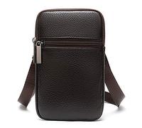 Handy Gürteltasche Herren, Handy Umhängetasche Leder mit Geldbörse, 6.5" Klein Herren Leder Handy Hüfttasche Umhängetasche Beutel Bügel Schultertaschen Hüfttaschen Gürtelclip Tasche mit Gürtelschlaufe