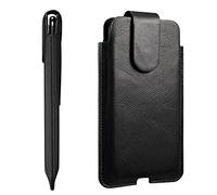 Handy Gürteltasche Herren Leder, Kleine Hüfttasche Leder Schwarz, PU Leder Handytasche Gürtel Damen Hüfttasche Bauchtasche Gürteltasche Laufgürtel Portemonnaie Handyhülle Pouch mit Gürtelschlaufe