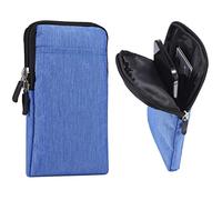 Handy Gürteltasche Herren mit Clip, Klein Umhängetasche Blau, 6.9 Zoll Handytasche zum Umhängen wasserdichte Halterung Herrentasche Hüfttasche mit Karabiner