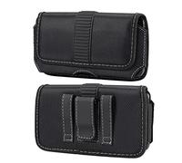 Handy Gürteltasche Herren mit Clip Schwarz, Gürteltasche mit Geldbörse, Universal Horizontale Handy Gürtel Holster mit Gürtelclip Bauchtasche Gürtelbeutel Handytasche Handyhalterung Geldbörse