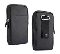 Handy Gürteltasche Herren mit Gürtelclip, Vertikal Gürteltasche Handy Herren Schwarz, 6.9" Universal Handytasche Portemonnaie Hüfttasche Bauchtasche Gürteltaschen mit Gürtel Schlaufe Karabinerhaken