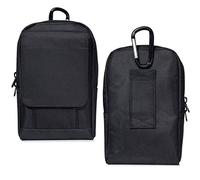 Handy Gürteltasche Herren Schwarz, Handytasche mit Gütelclip, 7" Wasserdicht Nylon Herren Vertikale Handy Hüftentaschen Schutzhülle Gürtel Tasche Camping Wandern Geldbörse mit Karabiner Gürtelschlaufe