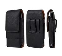 Handy Gürteltasche mit Clip Herren Leder, Handy Hüfttasche Klein, Universal Herren Handy Gürtelholster Leder Handytasche Gürtelclip Handyhülle mit Kartenfach Gürtelschlaufe für Wandern Reisen Sport