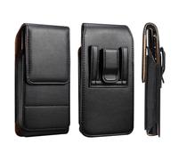 Handy Gürteltasche mit Clip Herren Leder, Hüfttaschen Leder Klein, 7.2" Universal Handy Gürtelholster Handytasche Gürtelclip Handyhülle mit Kartenfach Gürtelschlaufe für Wandern Reisen Outdoor Sport