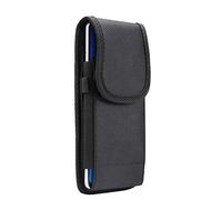 Handy Gürteltasche mit Gütelclip Schwarz, Handy Hüfttasche Klein, 7.2" Handytasche mit Clip Hüfttasche Bauchtasche Handy Schutzhülle mit Kartenfächer Geldbörse Brieftasche mit Karabiner Gürtelschlaufe