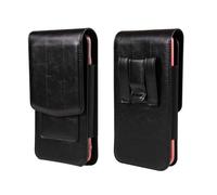 Handy Gürteltasche mit Kartenfach Herren Leder, Klein Männer Telefon Hüfttasche, Universal Smartphone Herrentasche Ledertasche Klein Vertikale Handyhülle mit Gürtelclip Sport Guertel Geldbörse