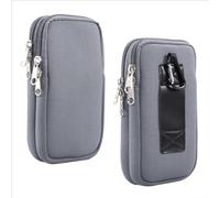 Handy Hüfttasche mit Gürtelclip Herren Grau, Universal Handytasche zum Umhängen, 6.9" Herren Multifunktions Handy Umhängetasche Schultertasche Klein Gürteltasche Geldtasche Handyhülle mit Portemonnaie