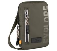 Handytasche CAMEL ACTIVE "Explore", Damen, Gr. B/H/T: 12,5cm x 19,5cm x 4,5cm, grün, Nylon, bedruckt, beschichtet, clean, unifarben mit Farbeinsätzen, Taschen, wasserabweisendes recyceltes Nylon und r