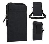 Handytasche zum Umhängen Schwarz, Handy Gürteltasche Herren Klein, Multifunktional Umhängetaschen Schultertasche Universal Smartphone Hüfttasche Brieftasche mit Gürtelschlaufe für Handy unter 6.9 Zoll