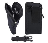 Handytasche zum Umhängen Schwarz, Handy Gürteltasche Herren Klein, Multifunktional Umhängetaschen Schultertasche Universal Smartphone Hüfttasche Brieftasche mit Gürtelschlaufe für Handy unter 6.9 Zoll