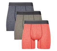 Hanes Herren Comfort Flex Fit Breathable Stretch Mesh Boxer Brief 3 Pack Retroshorts, Rot/Grün/Indigo, Large