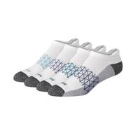 Hanes Absolute Active Herren-Socken, gepolstert, feuchtigkeitsableitend, nahtloser Zehenbereich, 4er-Pack, Weiß mit grauer Fußunterseite, 37.5-46 EU