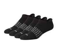 Hanes Absolute Active Herren-Socken, gepolstert, feuchtigkeitsableitend, nahtloser Zehenbereich, 4er-Pack, Schwarz, 37.5-46 EU