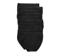 Hanes Damen Höschen, Hohe Taille, Feuchtigkeitsableitende Baumwolle, Schwarz, 10er-Pack, Gr. 34