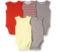 Hanes Baby Bodys Ultimate Flexy rmellos f r Jungen & M dchen 5er-Pack Gelb/Rot 0-6 Monate