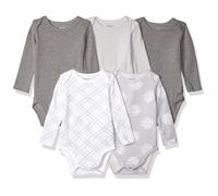 Hanes Baby Jungen Ultimate Flexy 5er-Pack Langarm-Bodys Bodystocking Grau Fun 18-24 Monate US