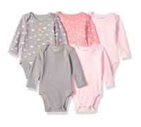 Hanes Baby Jungen Ultimate Flexy 5er-Pack Langarm-Bodys Bodystocking Rosa/Graut ne 18 24 Monate US