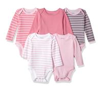 Hanes Baby Jungen Ultimate Flexy 5er-Pack Langarm-Bodys Bodystocking Rosa Streifen 0-6 Monate US