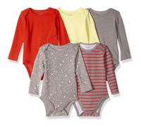 Hanes Baby Langarm Ultimate Flexy Bodys Jungen & M dchen 5er-Pack Gelb/Rot 18-24 Monate