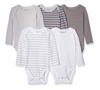 Hanes Baby Langarm Ultimate Flexy Bodys Jungen & M dchen 5er-Pack Grau gestreift 18-24 Monate
