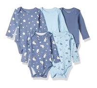 Hanes Baby Langarm Ultimate Flexy Bodys Jungen & M dchen 5er-Pack Himmelblau 0-6 Monate