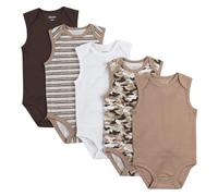 Hanes Baby M dchen Bodys Ultimate Flexy Infant rmellos 5er-Pack Braun/Wei /Hellbraun 18M-24M US