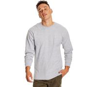 Hanes Beefy Langarm-Shirt für Herren (1er- und 2er-Pack-Option), Leichter Stahl, 2 Stück, L