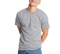 Hanes Beefy-t Herren Kurzarm - Grau - XX-Large