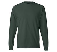 Hanes Beefy-T, Herren-Langarmshirt Gr. Large, Grün - Deep Forest