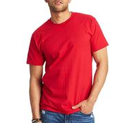 Hanes Beefyt Herren-T-Shirt, schwere Baumwolle, Rundhalsausschnitt, 1 oder 2er-Pack, erhältlich in großen Größen, Dunkelrot, 1 Stück, L