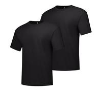 Hanes Beefyt Herren-T-Shirt, klassisch, schwer, Baumwolle, Rundhalsausschnitt, geräumige Passform, 1 oder 2 Stück, erhältlich in groß, Schwarz, 2 Stück, 4X Hoch