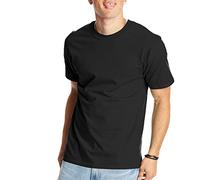 Hanes Beefyt Herren-T-Shirt, schwere Baumwolle, Rundhalsausschnitt, 1 oder 2er-Pack, erhältlich in großen Größen, Schwarz - 1 Packung, XL