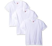 Hanes Big Boys Essentials T-Shirt mit kurzen Ärmeln, Vorteilspack (3er-Pack), Weiß, Mittel