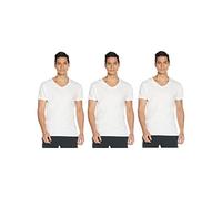 Hanes Men's 3 Pack Ultimate V-Neck Tee, White, Medium