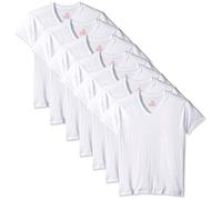 Hanes Ultimate Herren T-Shirt mit V-Ausschnitt, 7er-Pack, Weiß, X-Groß