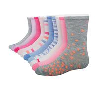 Hanes Big Ultimate Fashion Leichte Stretch Crew Socken für Mädchen, sortiert, 10 Paar, Größe S, Rosa/Grau/Blau/Lavendel, Large