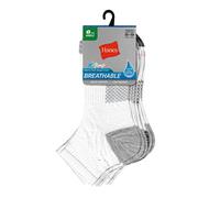 Hanes Champion 6 Paar leichte atmungsaktive Knöchelsocken für Damen, Weiß Basic, 37-42 EU