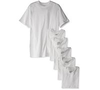 Hanes Classics Herren-T-Shirt mit Rundhalsausschnitt, 6er-Pack - Weiß - Large